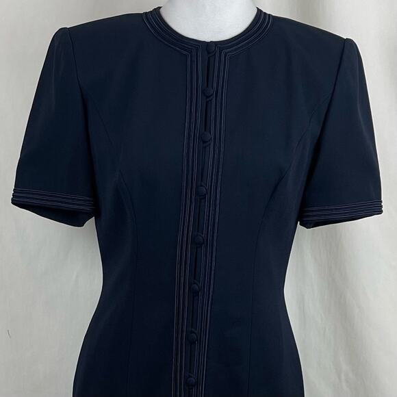 Donna Morgan Navy Two Piece Jacket W Skirt Y2K OfficeCore Career NWT Size 6 - Picture 3 of 16